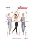 Simplicity Raise The Barre Women's Ballet Top And Leggings Sewing Pattern, 8424