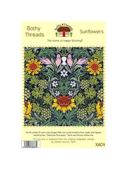 Bothy Threads William Morris Sunflower Cross Stitch Kit - view 2, 