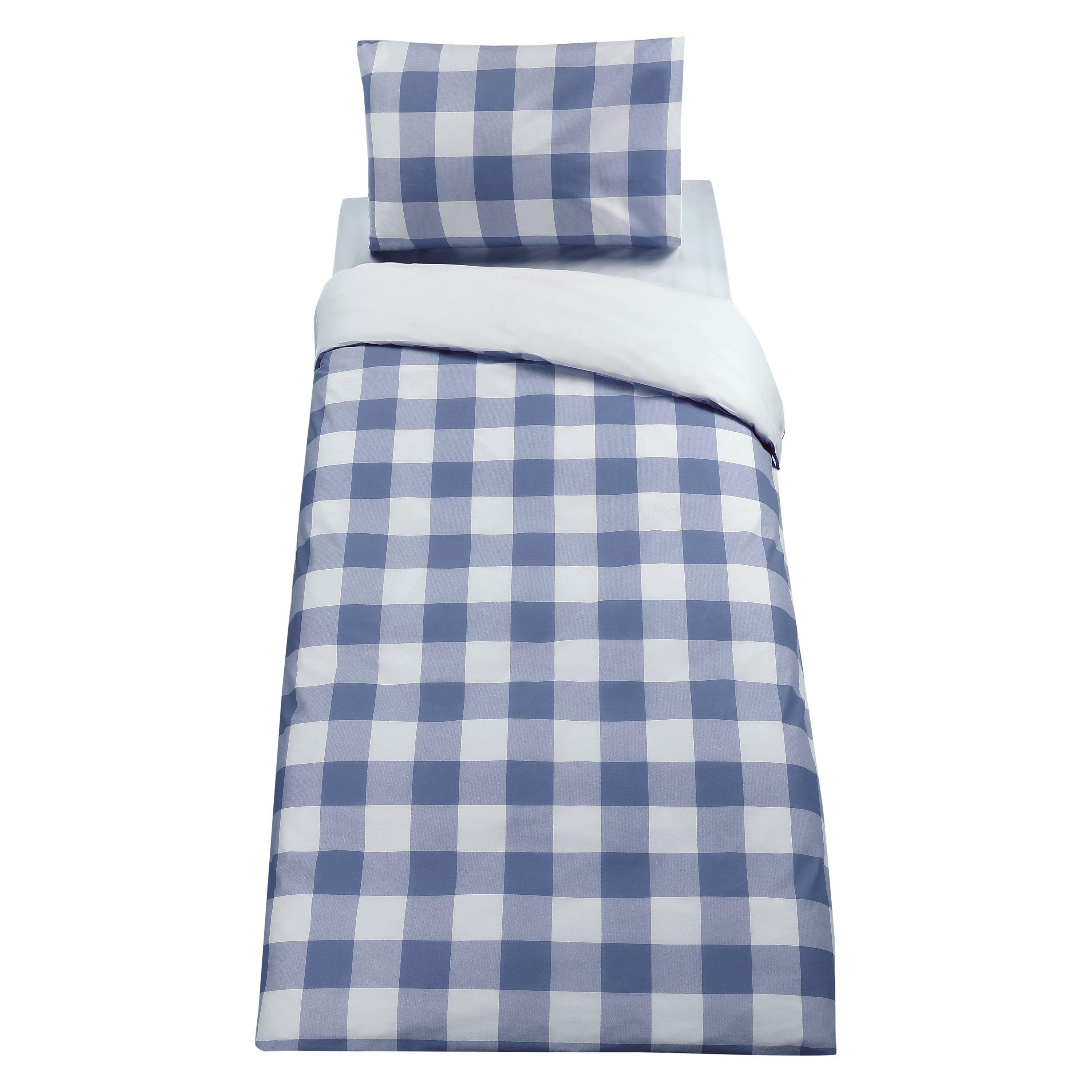 little home at John Lewis Gingham Check Duvet Cover and Pillowcase Set, Single