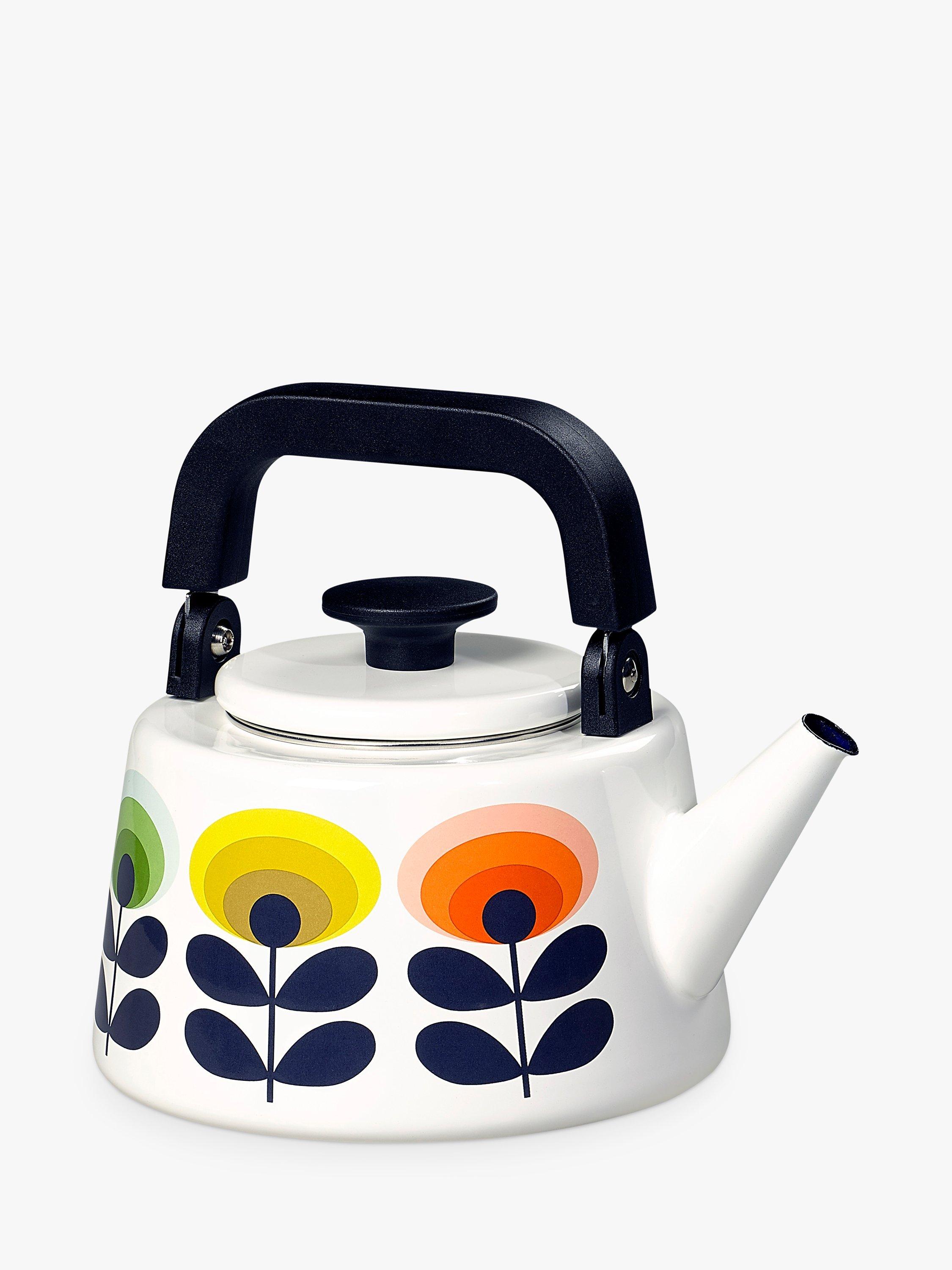 Orla Kiely 70s Oval Flower Hob Kettle, Green/Multi, 2L