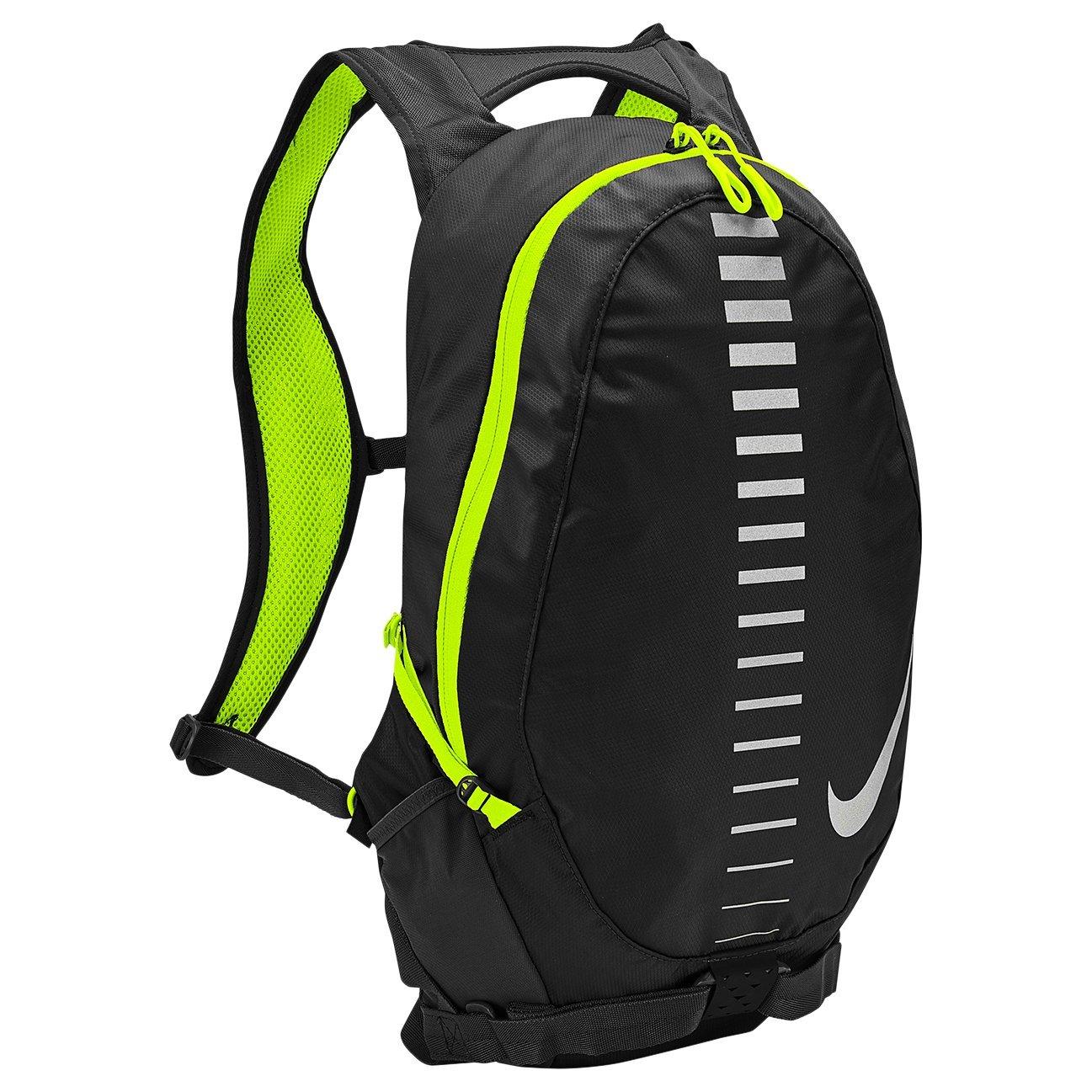 Nike Run Commuter Backpack, Black/Volt/Silver