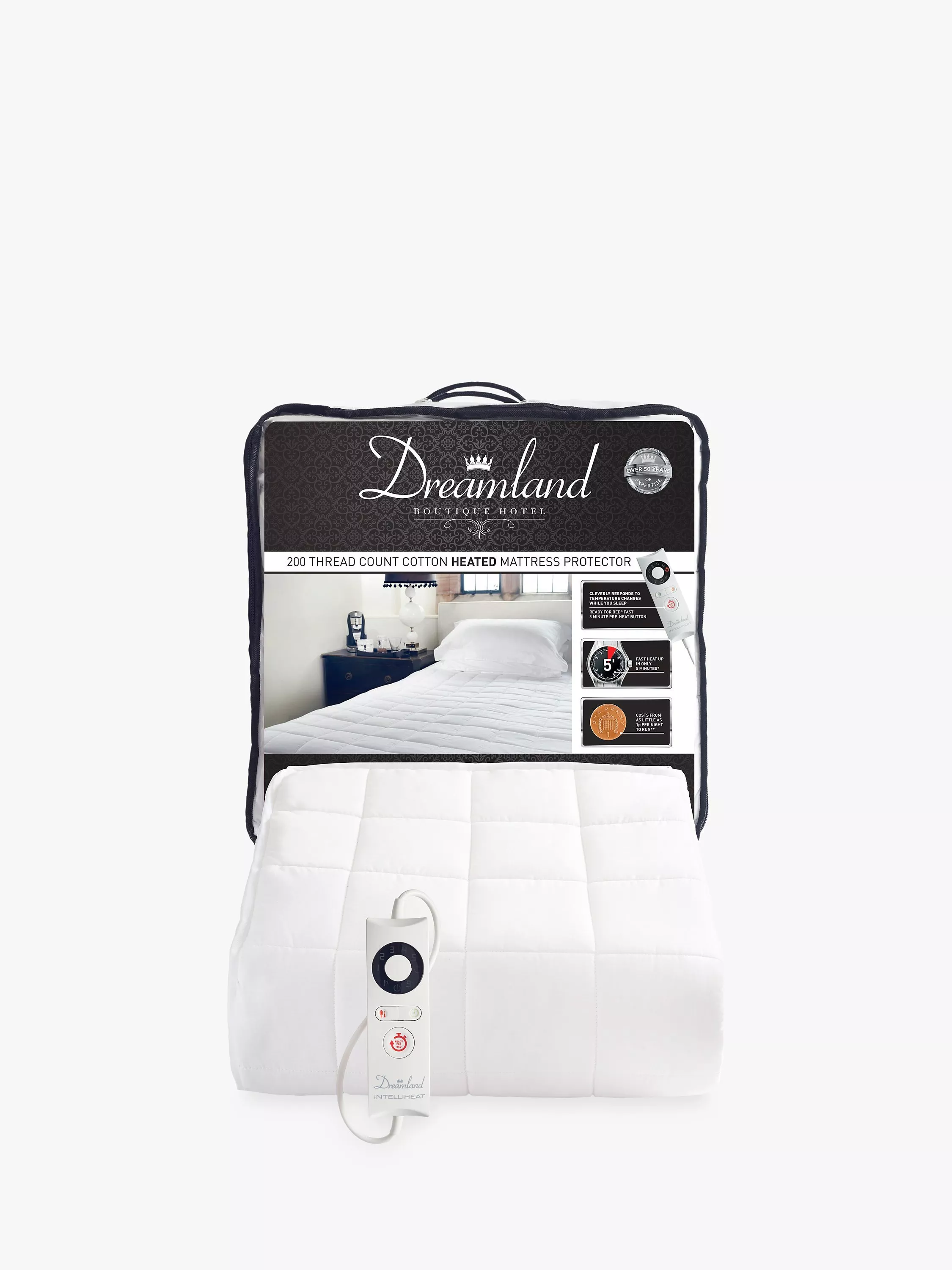 Dreamland Cotton Heated Mattress Protector