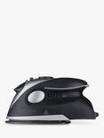 John Lewis Travel Steam Iron, Black/Silver