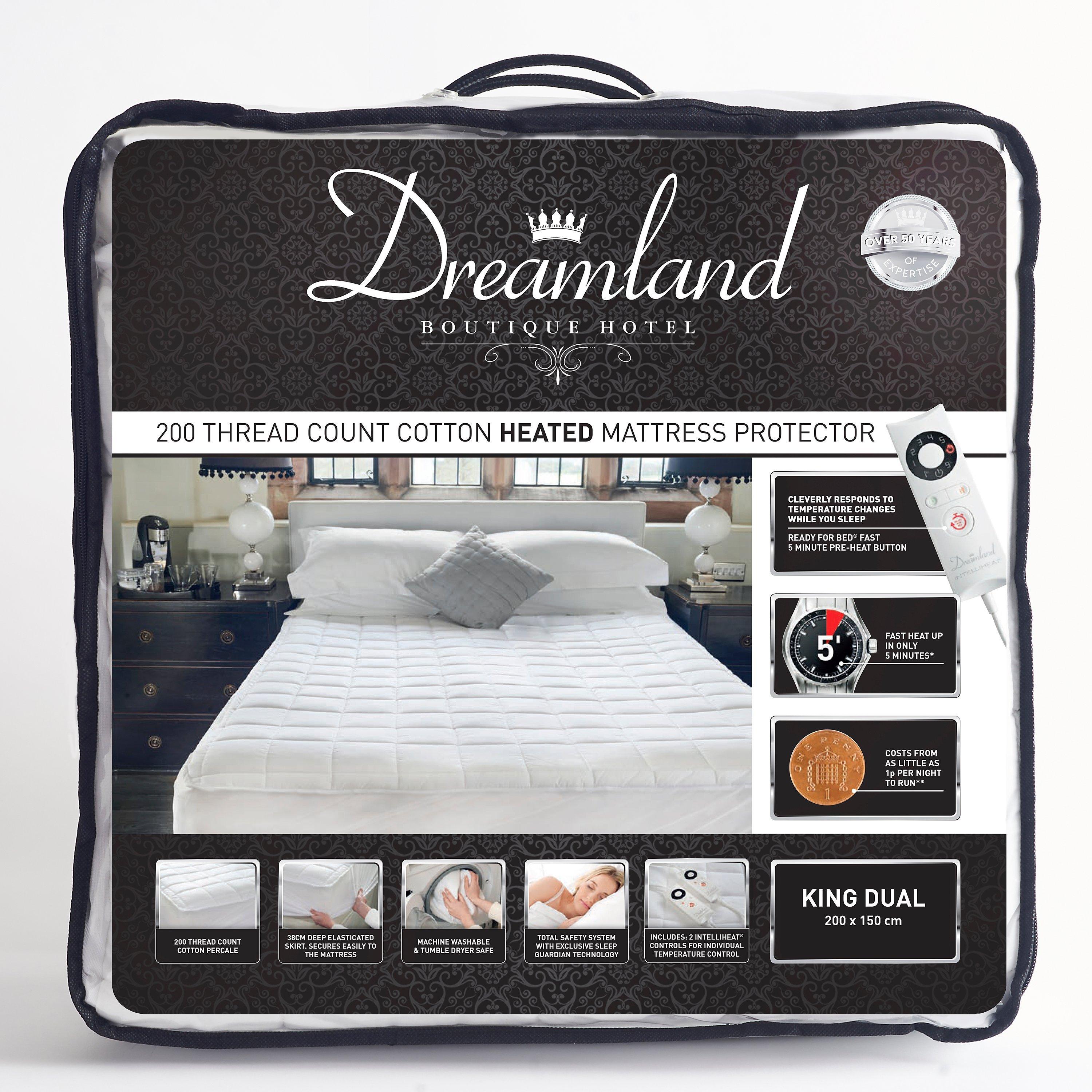 Dreamland Dual Control Cotton Heated Mattress Protector