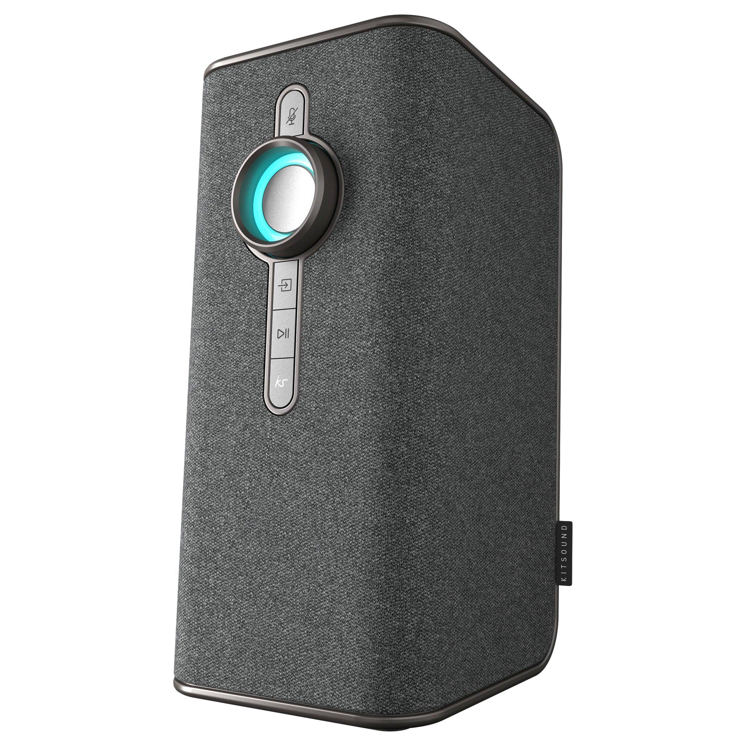 KitSound Voice One Smart Speaker with Alexa Voice Recognition & Control, Grey
