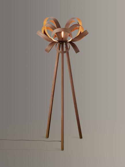 Tom Raffield Skipper Floor Lamp, Walnut