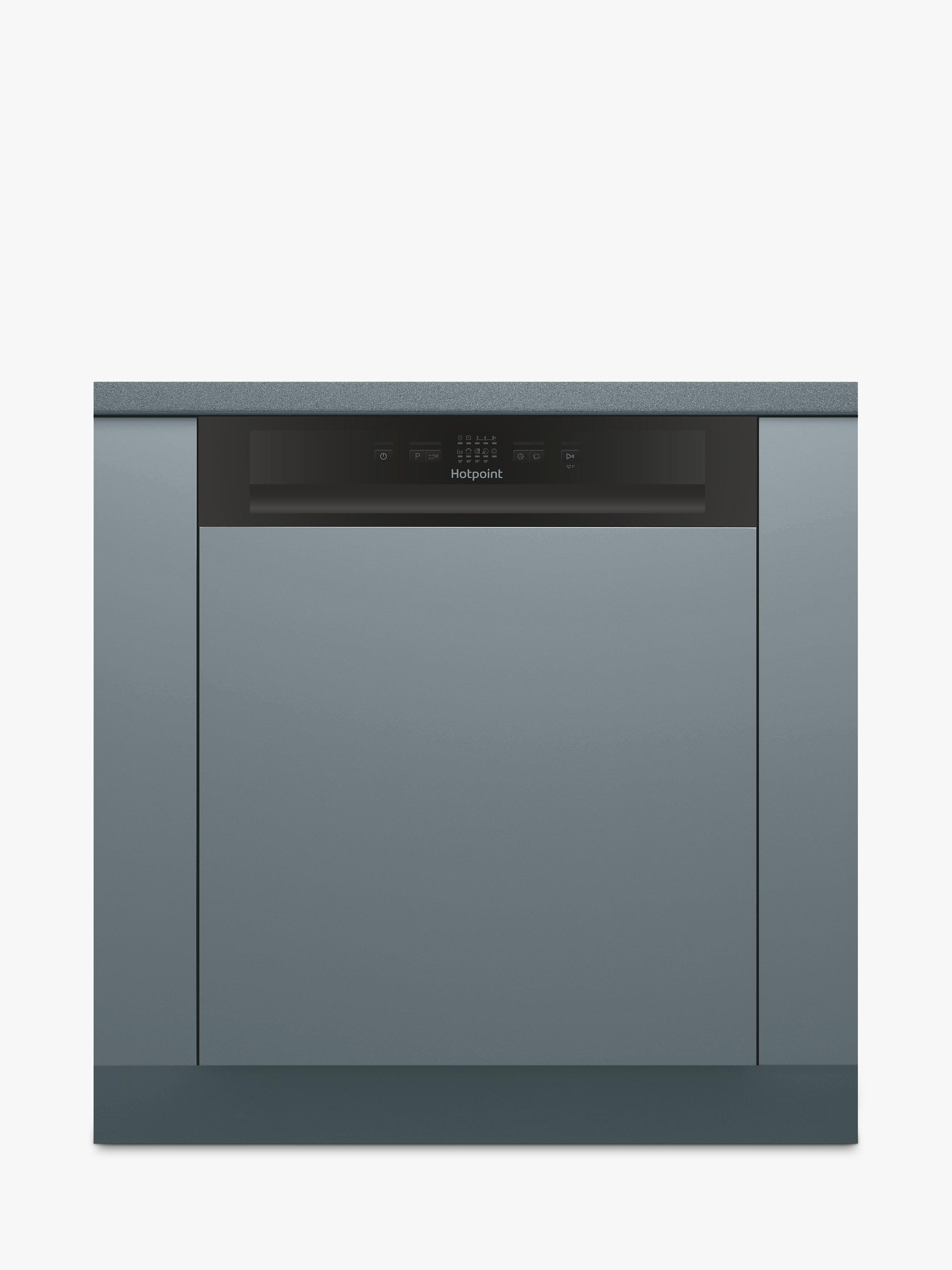 Hotpoint HBC 2B19 Semi-integrated Dishwasher, Black