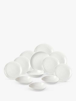 Sophie Conran for Portmeirion Coupe Dinnerware Set, White, 12 Pieces, White