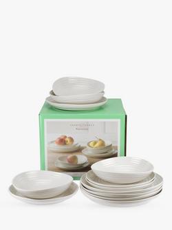 Sophie Conran for Portmeirion Coupe Dinnerware Set, White, 12 Pieces - view 2, White