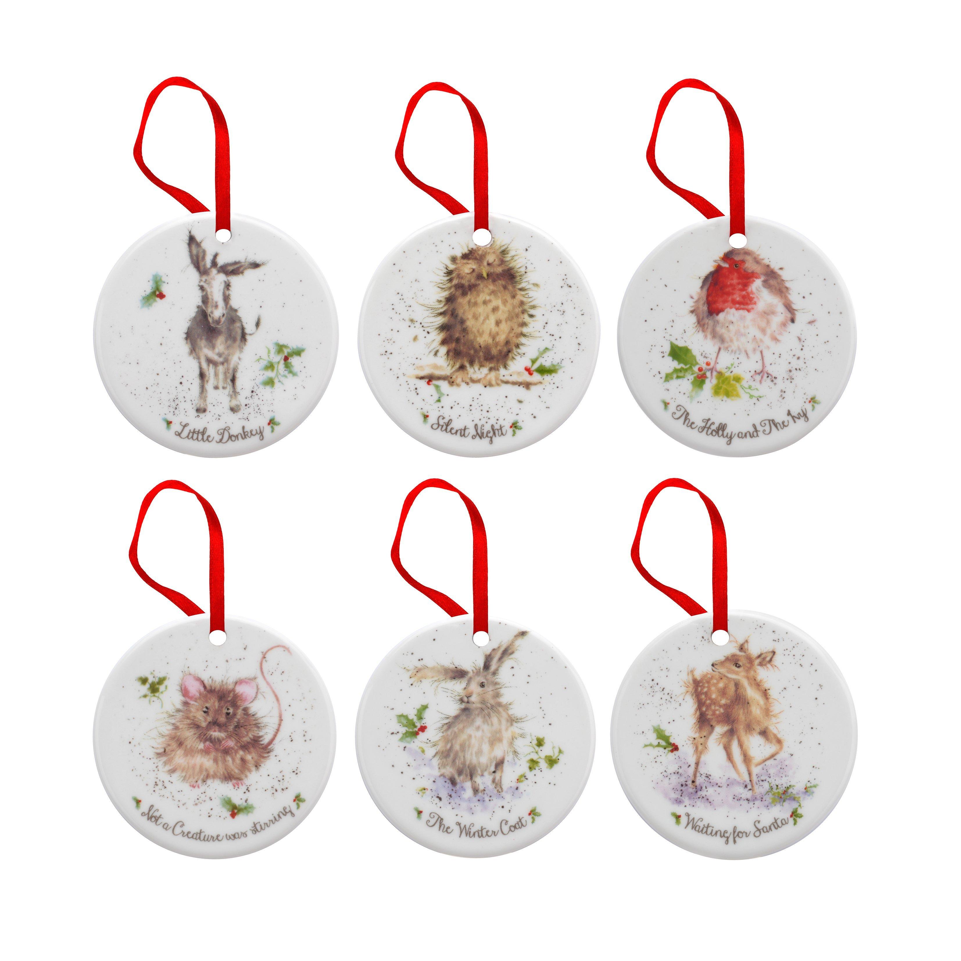 Royal Worcester Wrendale 12 Days of Christmas Decorations, Set of 12