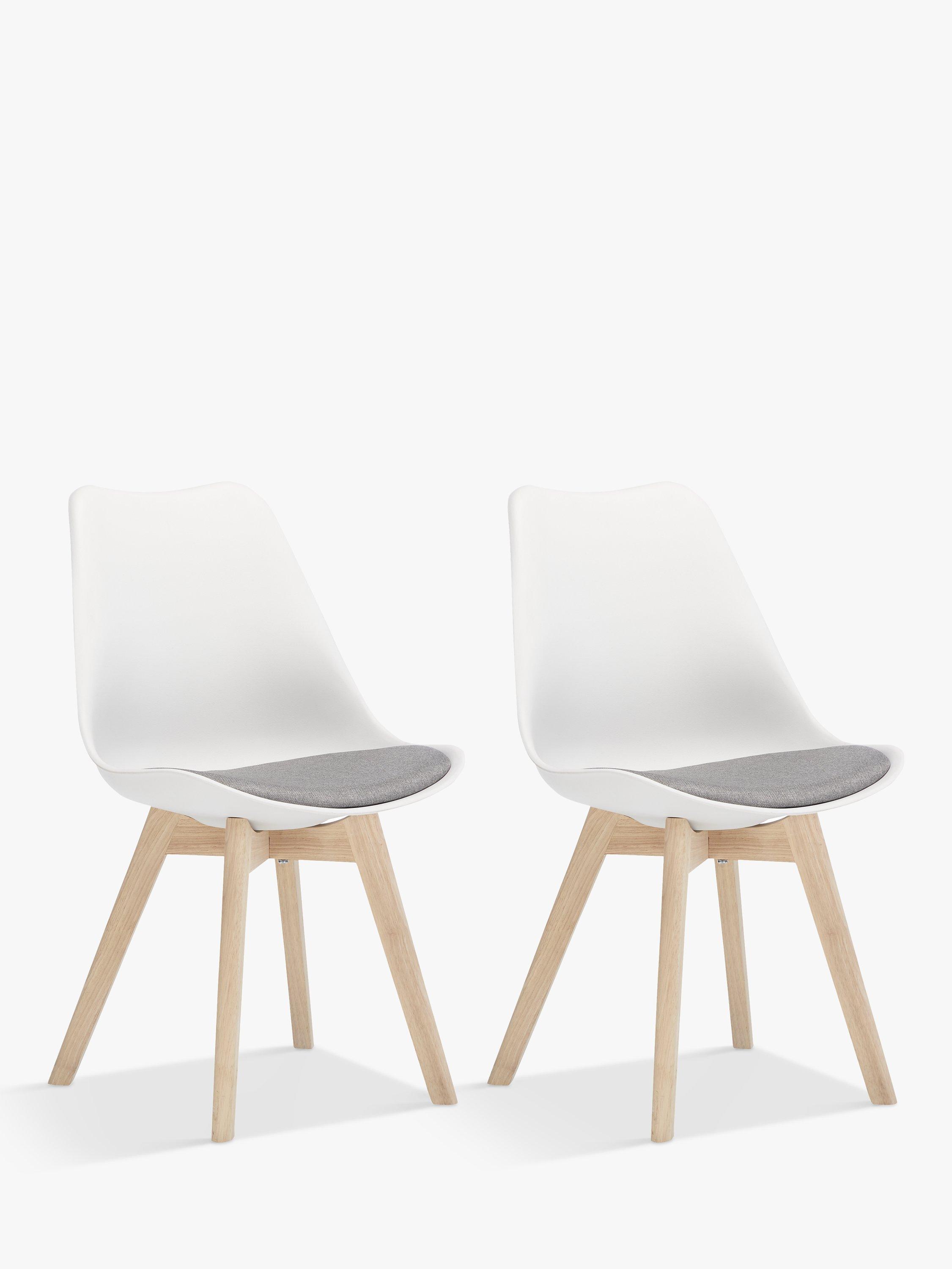 John Lewis & Partners Dima Dining Chairs, Set of 2, White