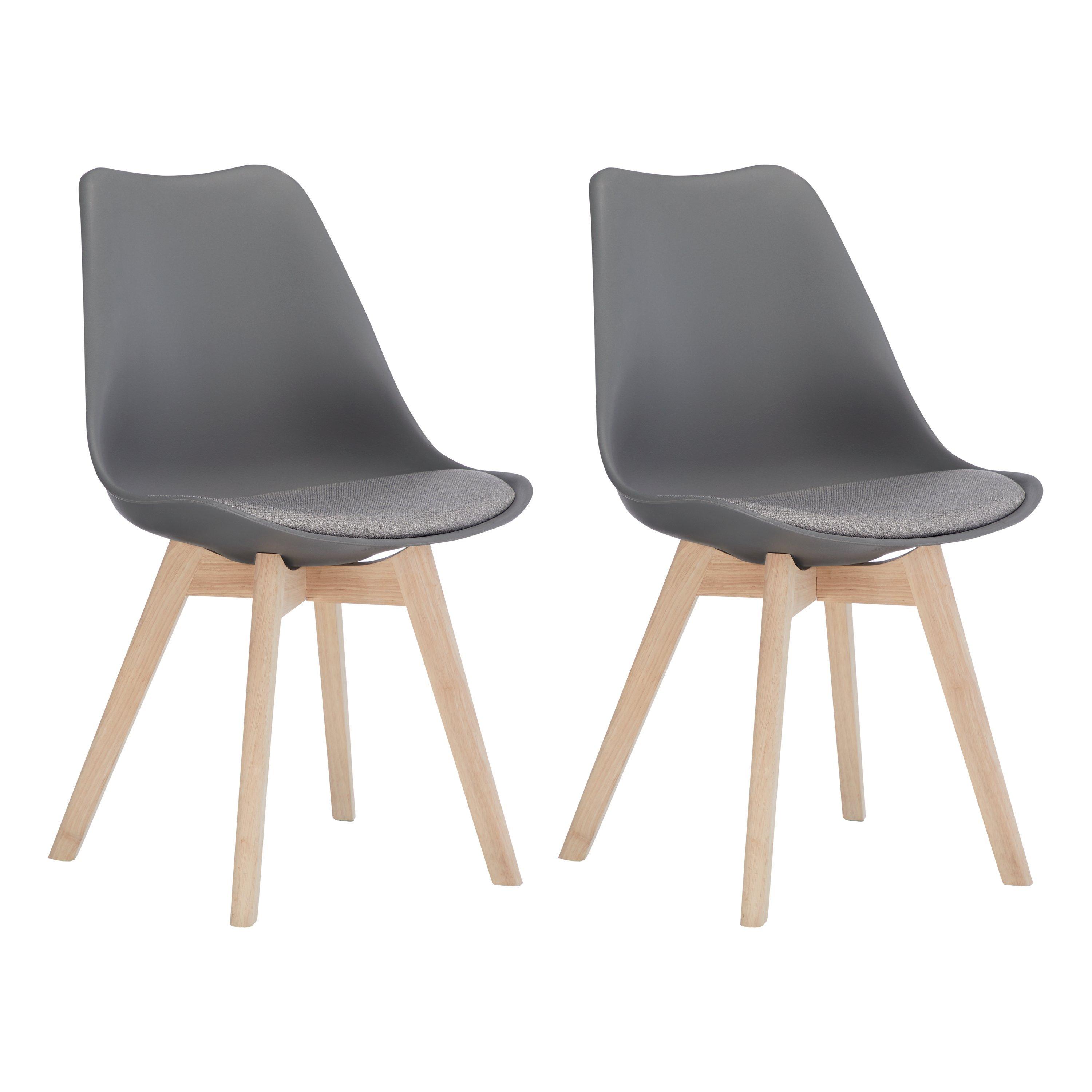 John Lewis & Partners Dima Dining Chairs, Set of 2, Grey
