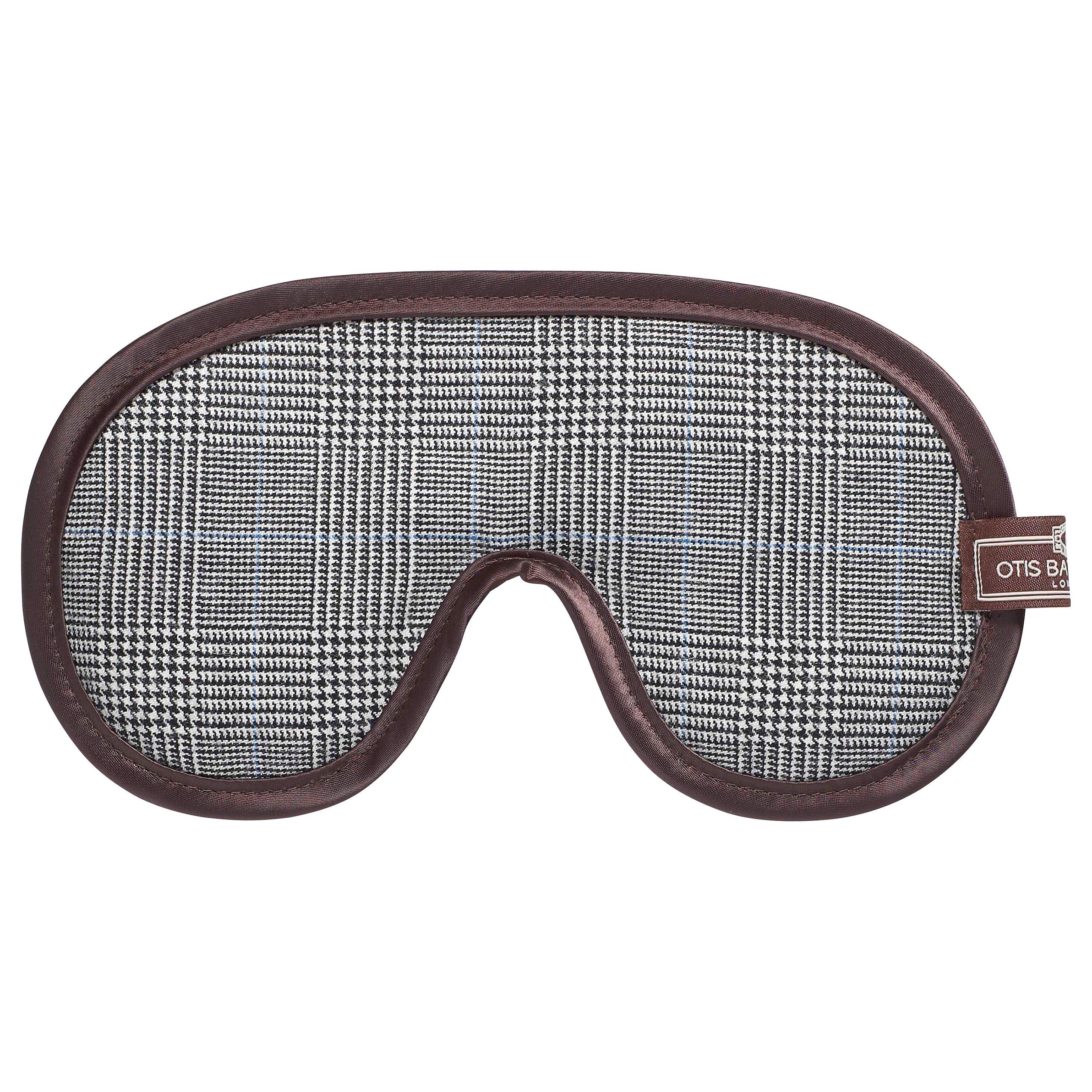 Otis Batterbee Prince of Wales Check Eye Mask, Grey