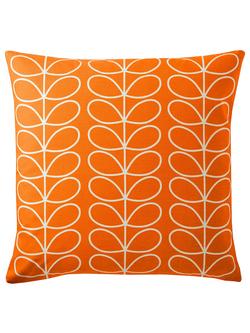 Orla Kiely Linear Stem Cushion, Persimmon