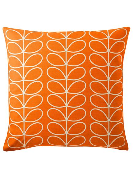 Orla Kiely Linear Stem Cushion, Persimmon