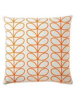 Orla Kiely Linear Stem Cushion - view 2, Persimmon
