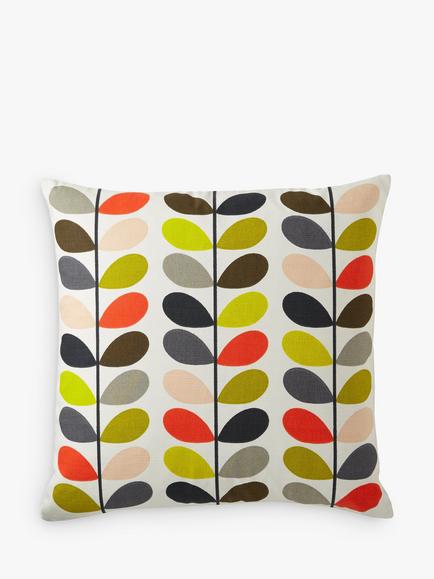 Orla Kiely Small Linear Stem Cushion, Multi, Multi