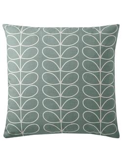 Orla Kiely Linear Stem Cushion, Duckegg