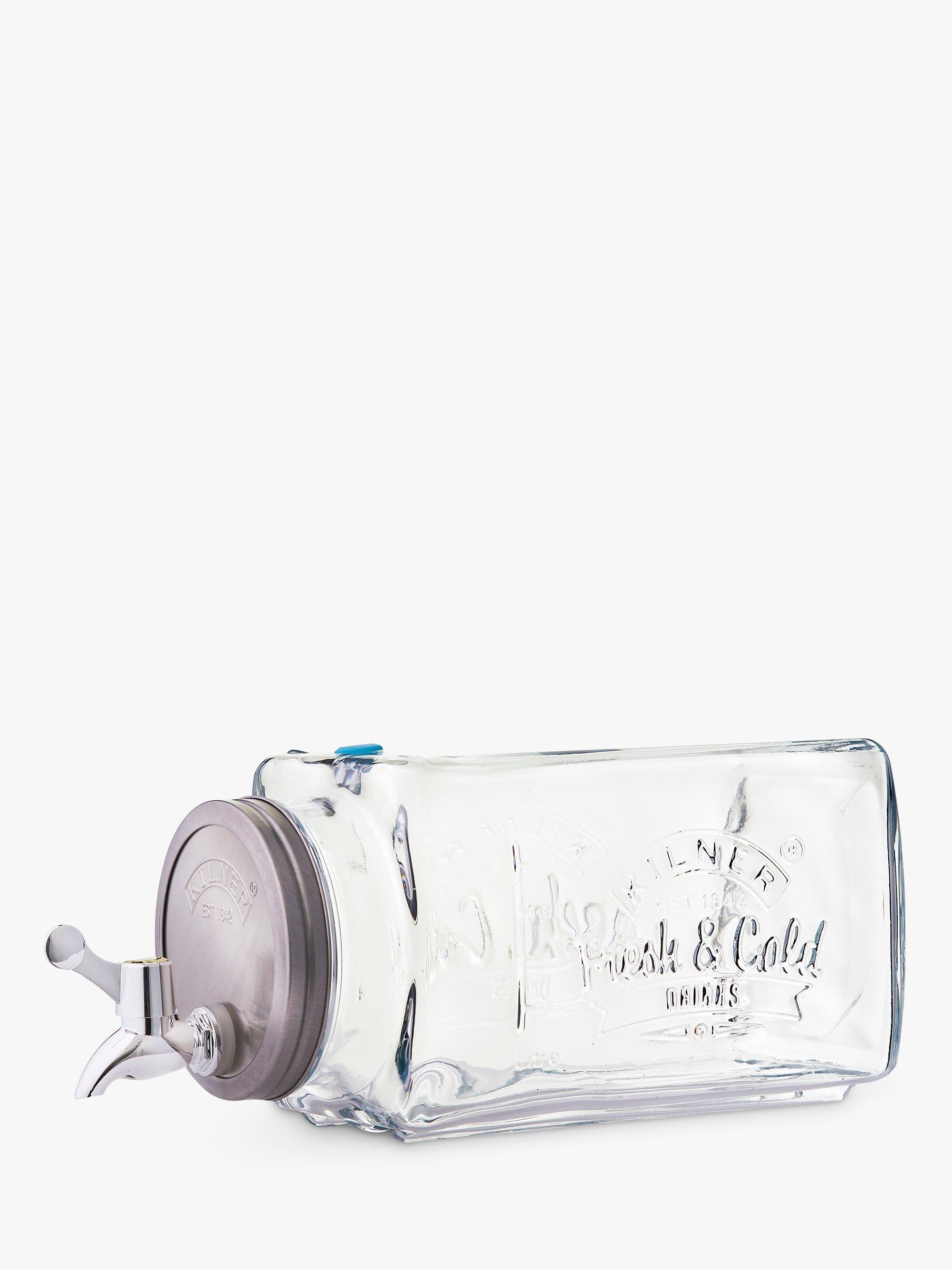 Kilner Glass  Fridge Drinks Dispenser, Clear, 3L