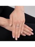 E.W Adams 18ct Gold Diamond Cushion Cluster Ring, N