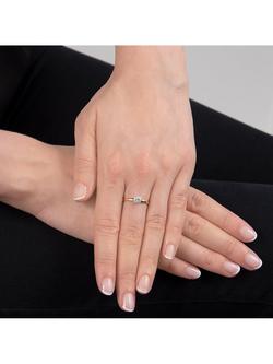 E.W Adams 18ct Gold Diamond Cushion Cluster Ring, N - view 2, Yellow Gold