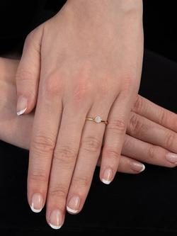 E.W Adams 18ct Gold 0.06ct Diamond Cluster Ring - view 2, Gold