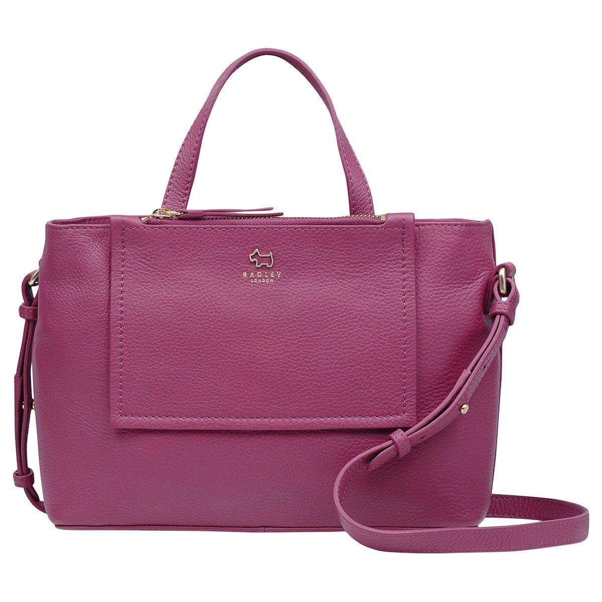 Radley Farthing Downs Leather Multiway Bag Magenta