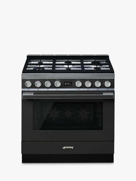 Smeg Portofino CPF9G Dual Fuel Range Cooker, A+ Energy Rating, Anthracite