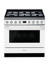Smeg Portofino CPF9G Dual Fuel Range Cooker, A+ Energy Rating, White