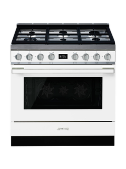 Smeg Portofino CPF9G Dual Fuel Range Cooker, A+ Energy Rating, White
