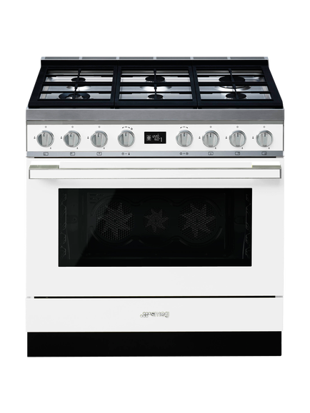 Smeg Portofino CPF9G Dual Fuel Range Cooker, A+ Energy Rating, White