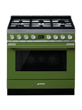 Smeg Portofino CPF9G Dual Fuel Range Cooker, A+ Energy Rating, Olive Green