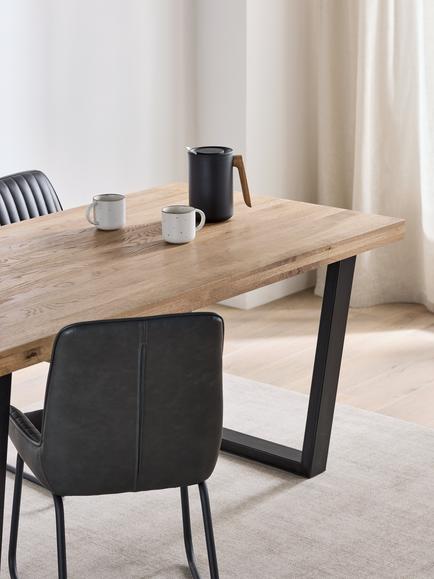 John Lewis Calia 6-10 Seater Extending Dining Table, Solid Oak - view 2, Oak