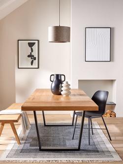 John Lewis Calia 8-12 Seater Extending Dining Table, Solid Oak - view 2, Oak