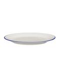 John Lewis Harbour Blue Rim Stoneware Dinner Plate, 28.5cm, White/Blue