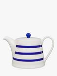 John Lewis Harbour Striped Stoneware 4 Cup Teapot, 1.1L, White/Blue