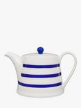 John Lewis Harbour Striped 4 Cup Teapot, White/Blue, 1.1L