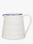 John Lewis Harbour Blue Rim Jug, White/Blue, 750ml