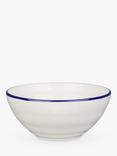 John Lewis Harbour Blue Rim Cereal Bowl, White/Blue, Dia.16cm