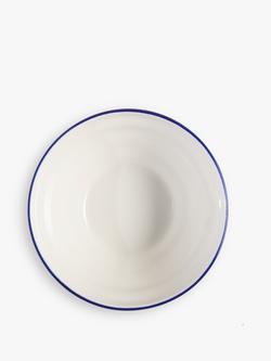 John Lewis Harbour Blue Rim Stoneware Cereal Bowl, 16cm, White/Blue - view 2, White/Blue