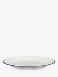 John Lewis Harbour Blue Rim Side Plate, White/Blue, Dia.23.3cm