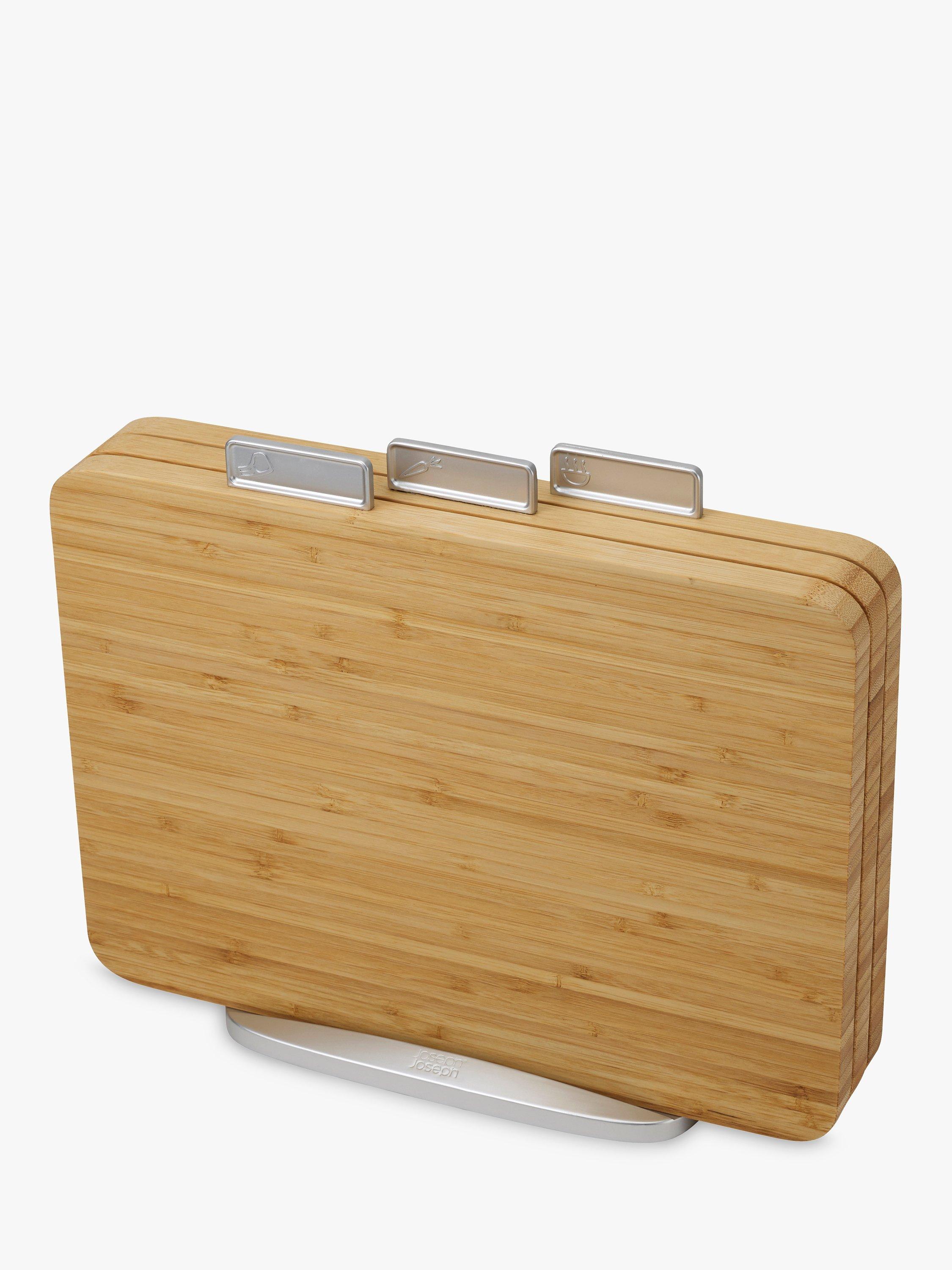 Joseph Joseph Bamboo Index Chopping Board Set, Natural