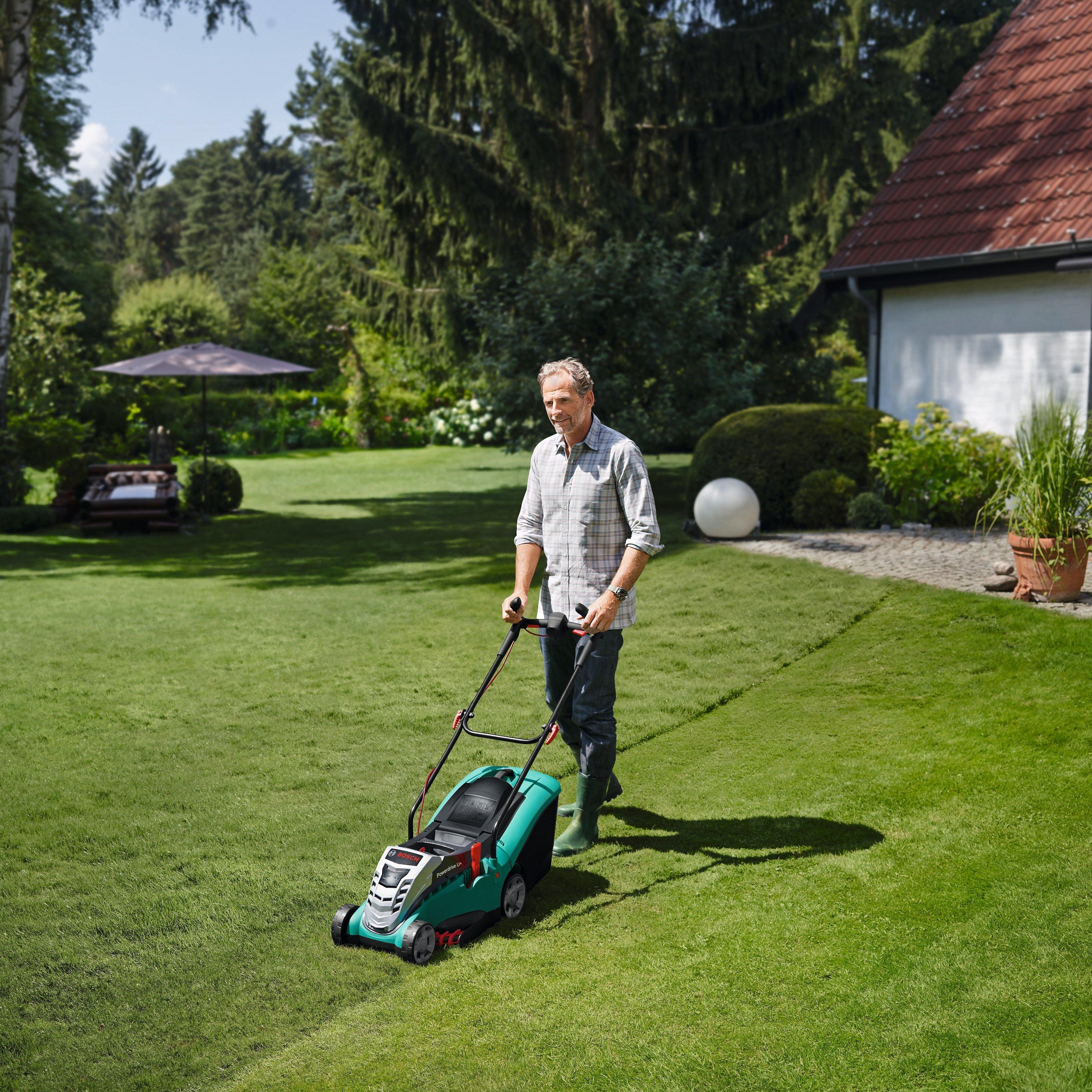 Bosch Rotak 370 Electric Cordless Push Lawn Mower 37cm Green