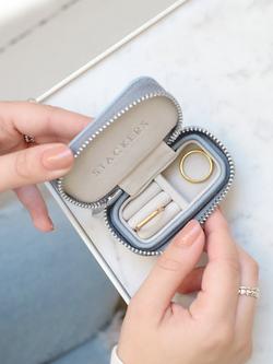 Stackers Petite Travel Jewellery Box, Dusky Blue