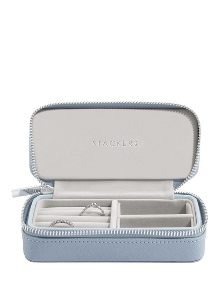 Stackers Medium Travel Jewellery Box, Dusky Blue