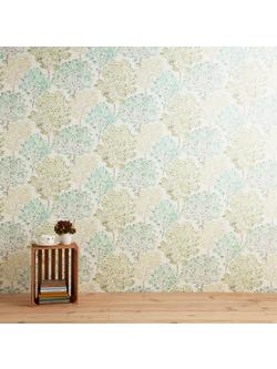 John Lewis Leckford Trees Wallpaper, Green - view 2, Green