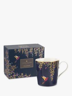 Sara Miller Chelsea Collection Hummingbird Mug, 340ml, Navy - view 2, Navy