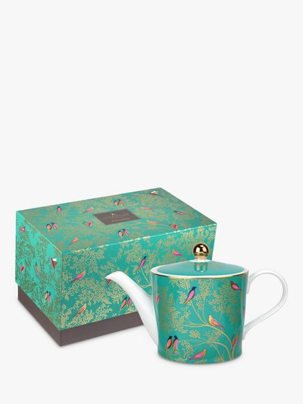 Sara Miller Chelsea Collection Teapot, 1.1L, Green - view 2, Green