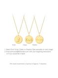 IBB Personalised 9ct Gold Disc Initial Pendant Necklace