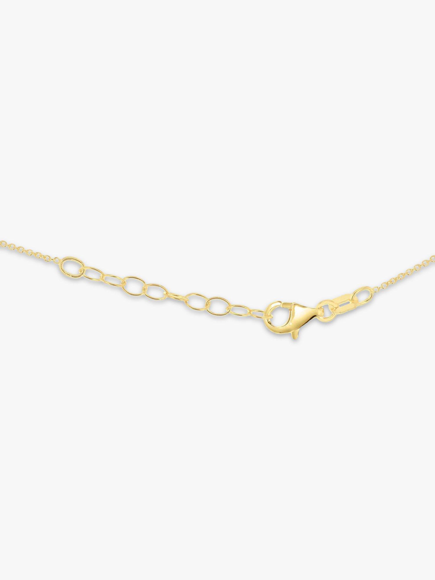 Product image 5 of 7, which shows IBB Personalised Round Disc Pendant Necklace, Gold